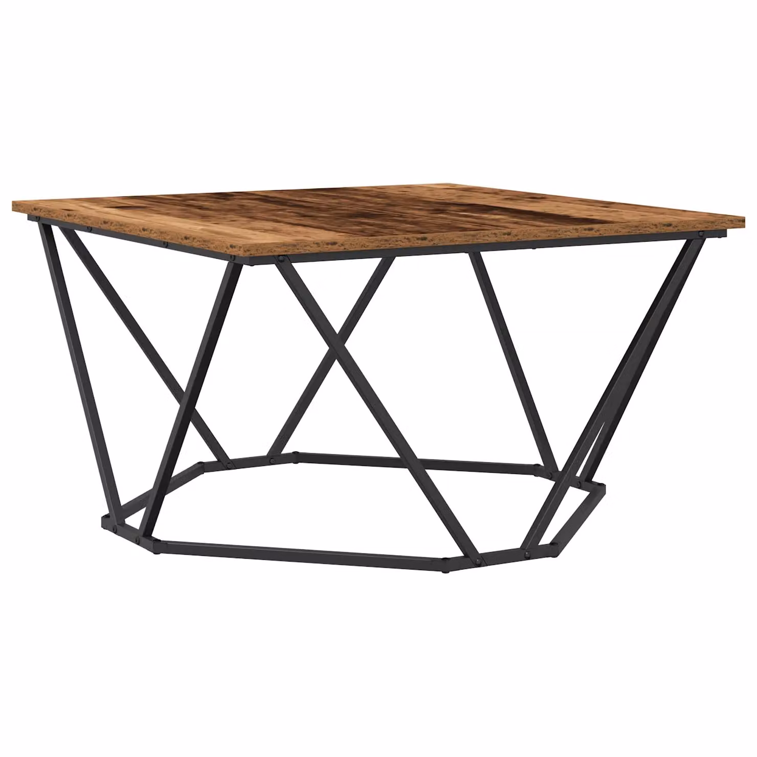 Berkfield Home Rectangular Rustic Reclaimed Solid Wood Coffee Table in Brown – 2