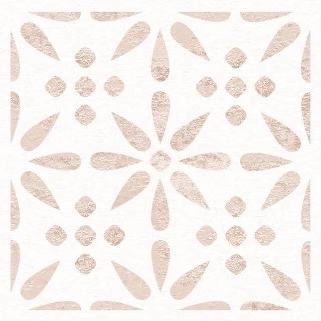 d-c-fix Vintage Floral Self-Adhesive Vinyl Floor Tiles, White, 1sqm