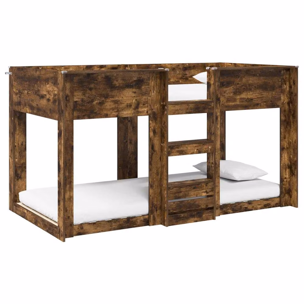 Berkfield Home Modern Two-Level Bunk Bed for Children in Smoked Oak Brown, Engineered Wood, W: 75 cm, L: 190 cm – 2