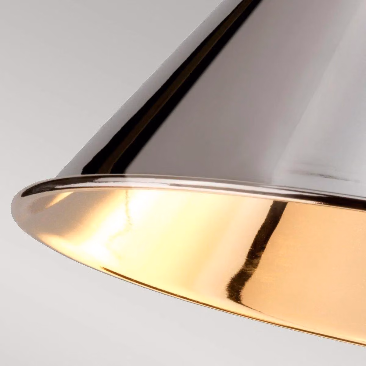 Netlighting Provence Grey Dome Wall Light with Polished Nickel Finish and E27 Socket – 4