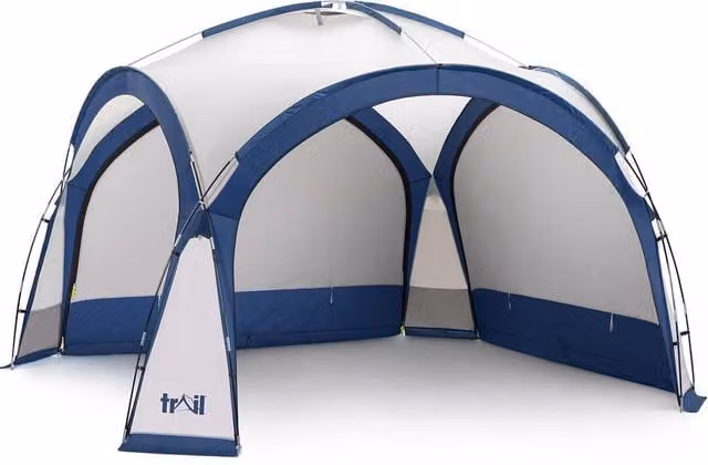 Trail Blue UV Waterproof Dome Shelter Outdoor Leisure Gazebo with Sides W/D: 3.5 x 3.5 m, H: 2.3 m