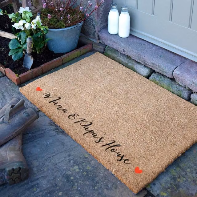 Artsy Mats Nana & Papas House Doormat, Brown, W: 90 cm, D: 60 cm – 1