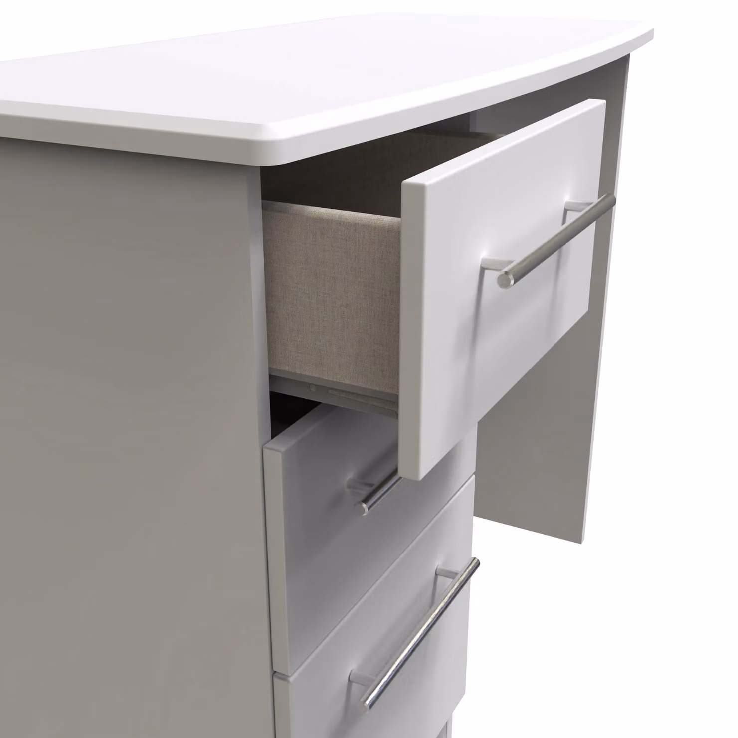 Carlton 4 Drawer Bed Box in Grey, Small, Ready Assembled – 3