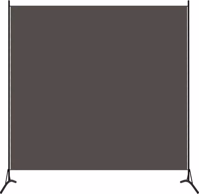 Berkfield Home 1-Panel Room Divider in Anthracite and Black, H: 175 cm, W: 180 cm