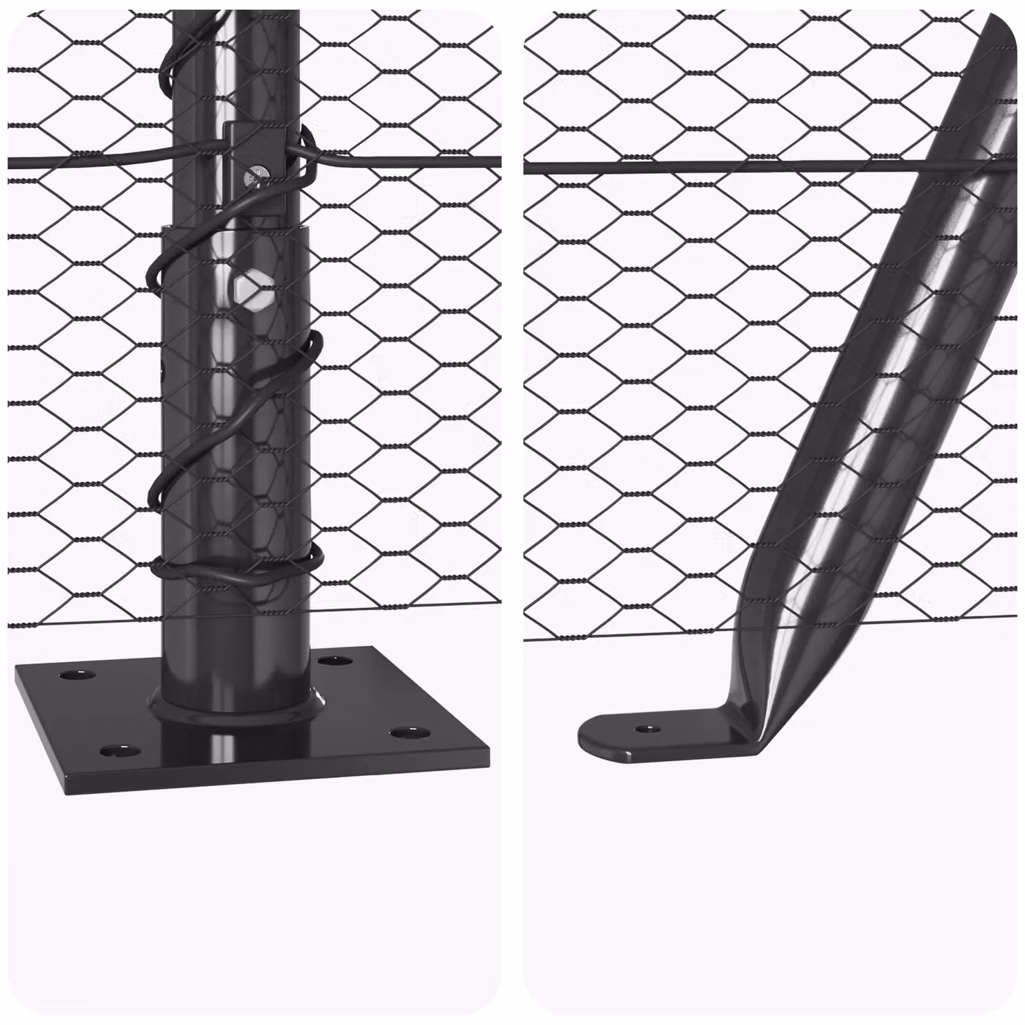 Berkfield Home Grey Hexagon Steel Fence, H: 160 cm, W: 10 m – 5