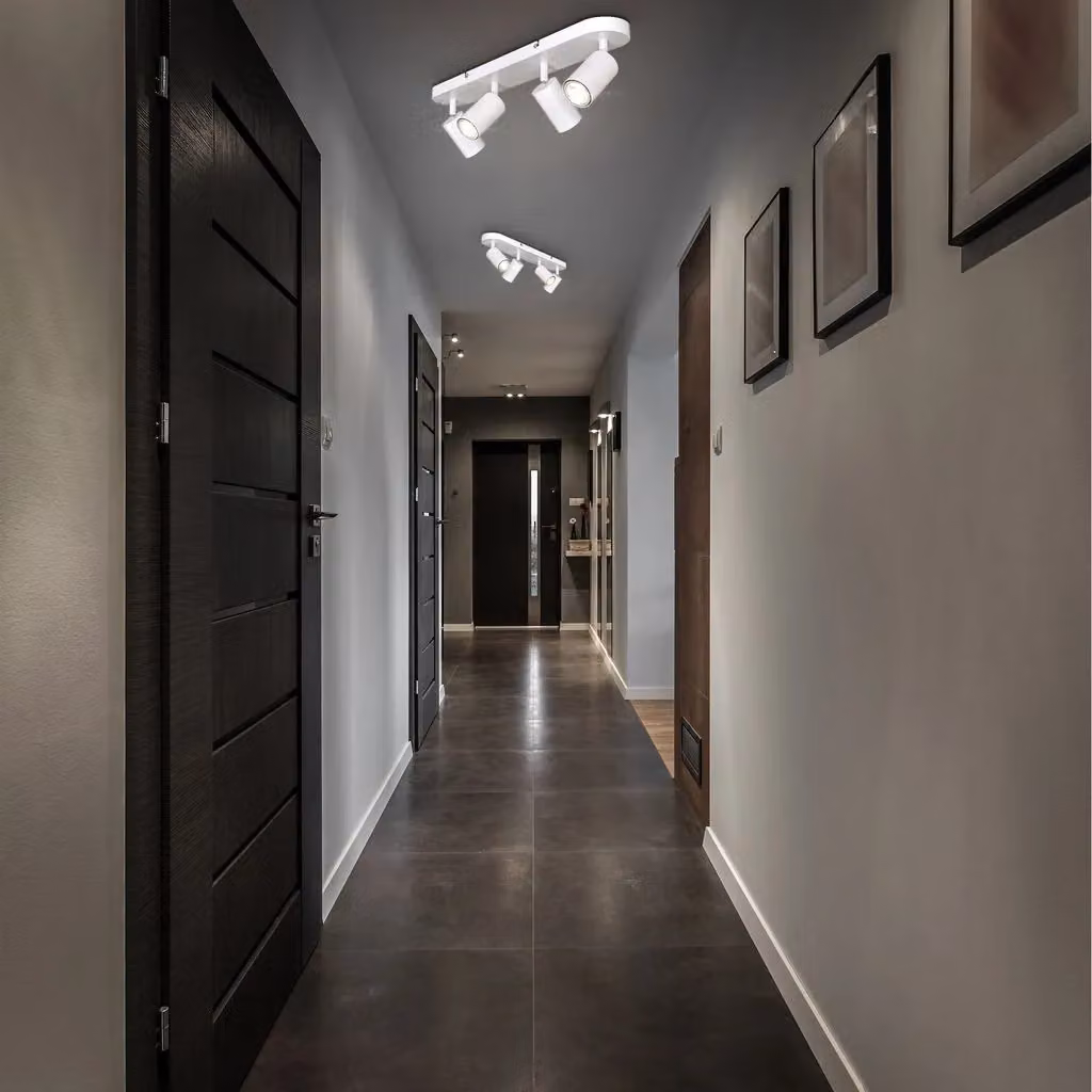B.K.Licht White Metal Ceiling Light with 4 Adjustable GU10 Spotlight Bars – 5
