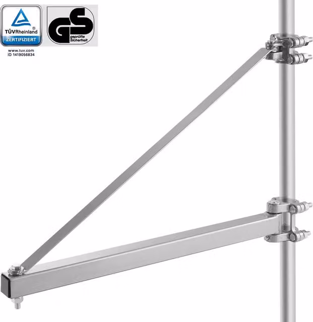 AREBOS Wall Mounted Steel Swivel Arm Bracket Cable Hoist, 1000 kg, Silver