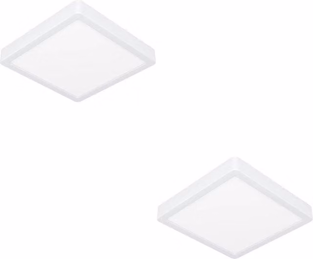 Loops 2 Pack Square LED Ceiling Light in White