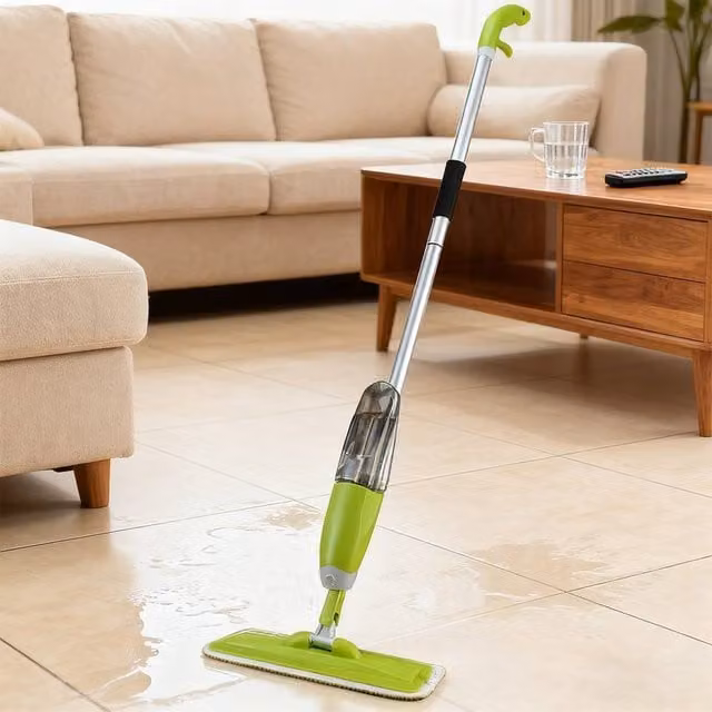 Havendro Green Multi-Surface Refillable Spray Mop with 3 Microfibre Pads
