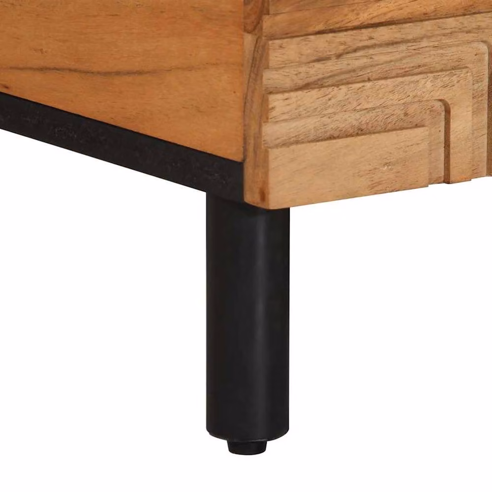 Berkfield Home Acacia Wood Coffee Table in Brown, W/D/H: 80 x 50 x 40 cm – 4