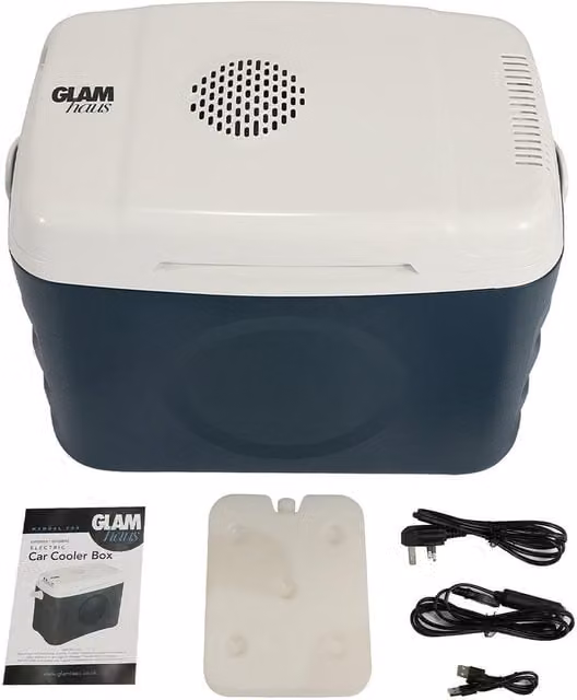 Glamhaus Insulated Electric 30L Cooler Box with Warm and Cool Settings in Blue – 1