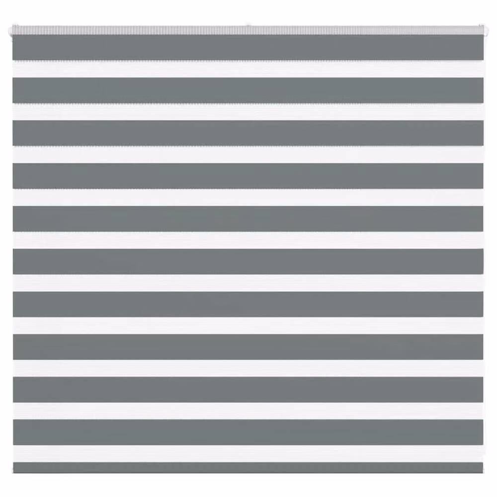 Berkfield Home Grey Striped Polyester Day and Night Zebra Blind W: 160 cm, H: 100 cm – 2