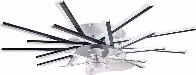 Lifeideas Dimmable Firework-Style Ceiling Fan Light in Silver