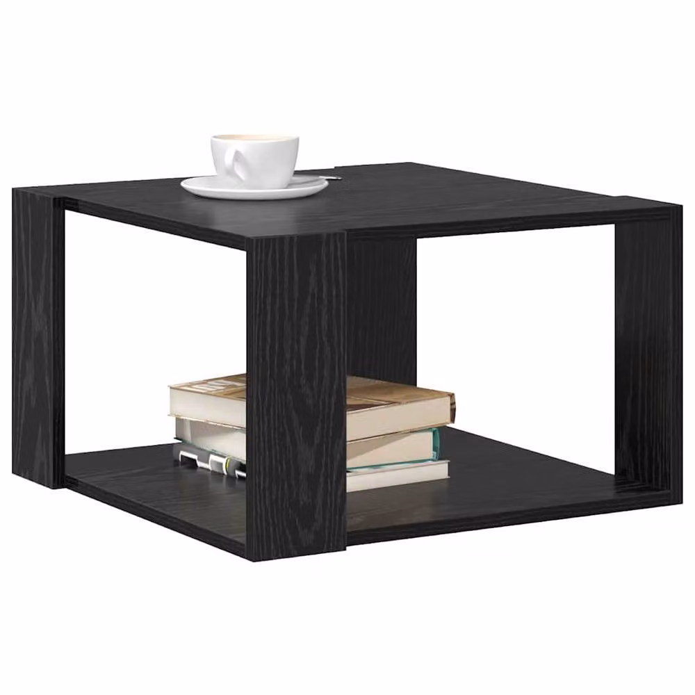 Berkfield Home Black Oak Coffee Table, W: 51.5 cm, D: 51.5 cm, H: 30 cm – 3