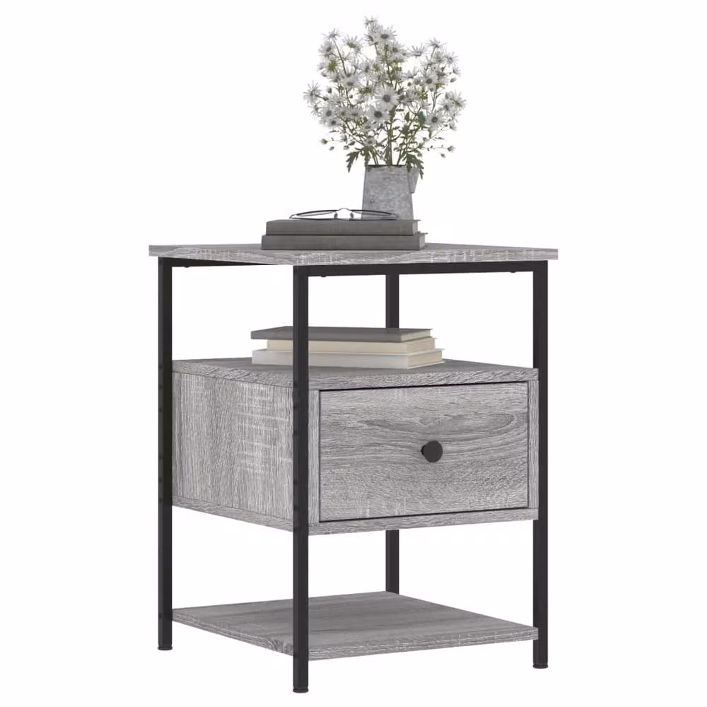 Berkfield Home Grey Sonoma Bedside Cabinet W/D/H: 40 x 42 x 56 cm – 3