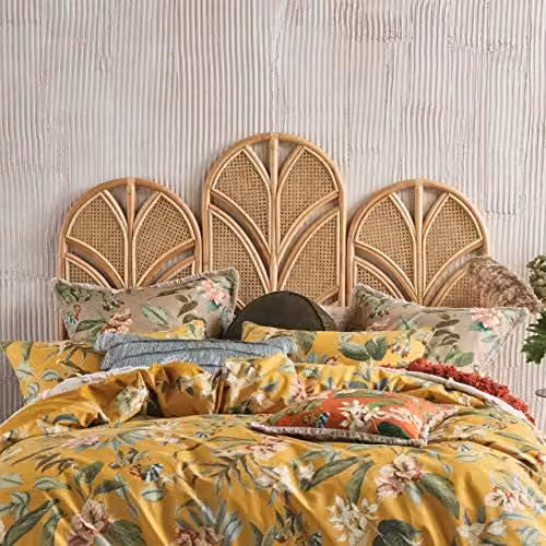 Linen House Bright Floral Botanical Cotton Pillowcase Set, Multicolour, W: 50 cm, L: 75 cm – 1