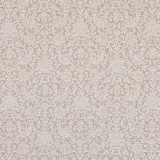 Terrys Auvergne Fabric Panel in Grey and Beige with Floral and Animal Designs