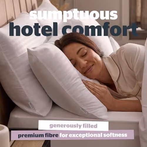 Silentnight Hotel Collection Allergy Friendly Microfibre Pillows, 2 Pack, White, Medium Fill – 4