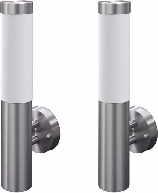 Berkfield Home Modern Stainless Steel and Glass Lamp in Silver