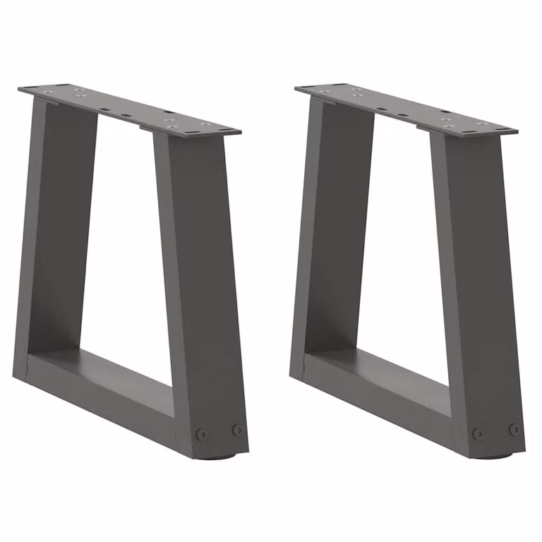 Berkfield Home V-Shape Dining Table Legs, 2 Piece Steel Set in Anthracite Grey, H: 40 cm, W: 40 cm, D: 30-31.3 cm
