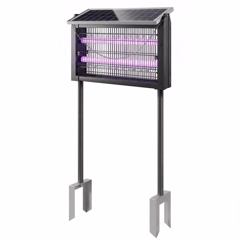 VOGREX Solar Outdoor Bug Zapper and Mosquito Fly Zapper, Black – 4