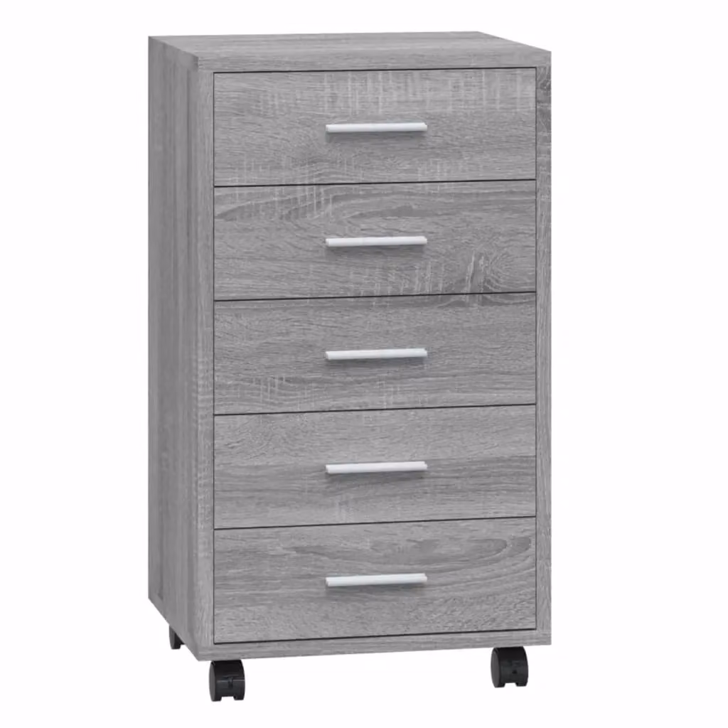 Berkfield Home Grey Sonoma Drawer Cabinet with Castors in Engineered Wood – 2