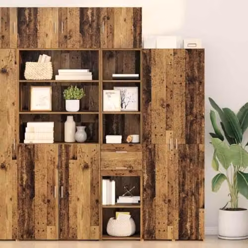 vidaXL Modern Highboard in Old Wood Brown, W/D/H: 40 x 42.5 x 185 cm – 1