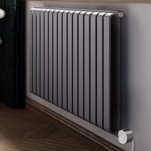 Terma Warp Room E Electric Radiator with Wifi and App Control, Salt n Pepper Grey, W/H: 104.5 x 63 cm, 1.2 kW