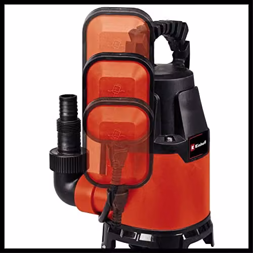Einhell Submersible Dirty Water Pump, 330W, 9500 L/h Flow Rate, Red and Black – 3