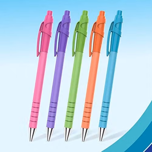 Paper Mate FlexGrip Ultra Bright Ballpoint Pens with Black Ink, Pack of 5 – 2