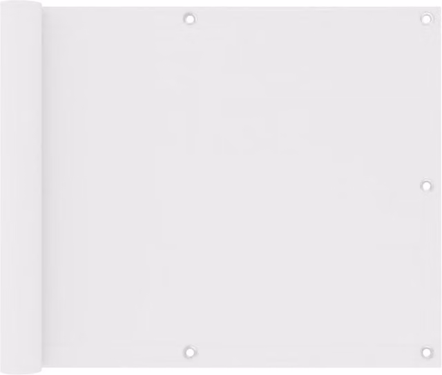 Berkfield Home White Balcony Screen in Oxford Fabric, W: 75 cm, D: 400 cm