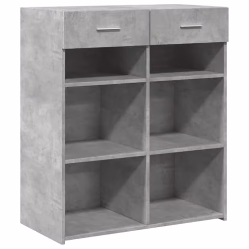 vidaXL Sideboard in Concrete Grey, Engineered Wood, W/D/H: 80 x 42.5 x 93 cm – 1