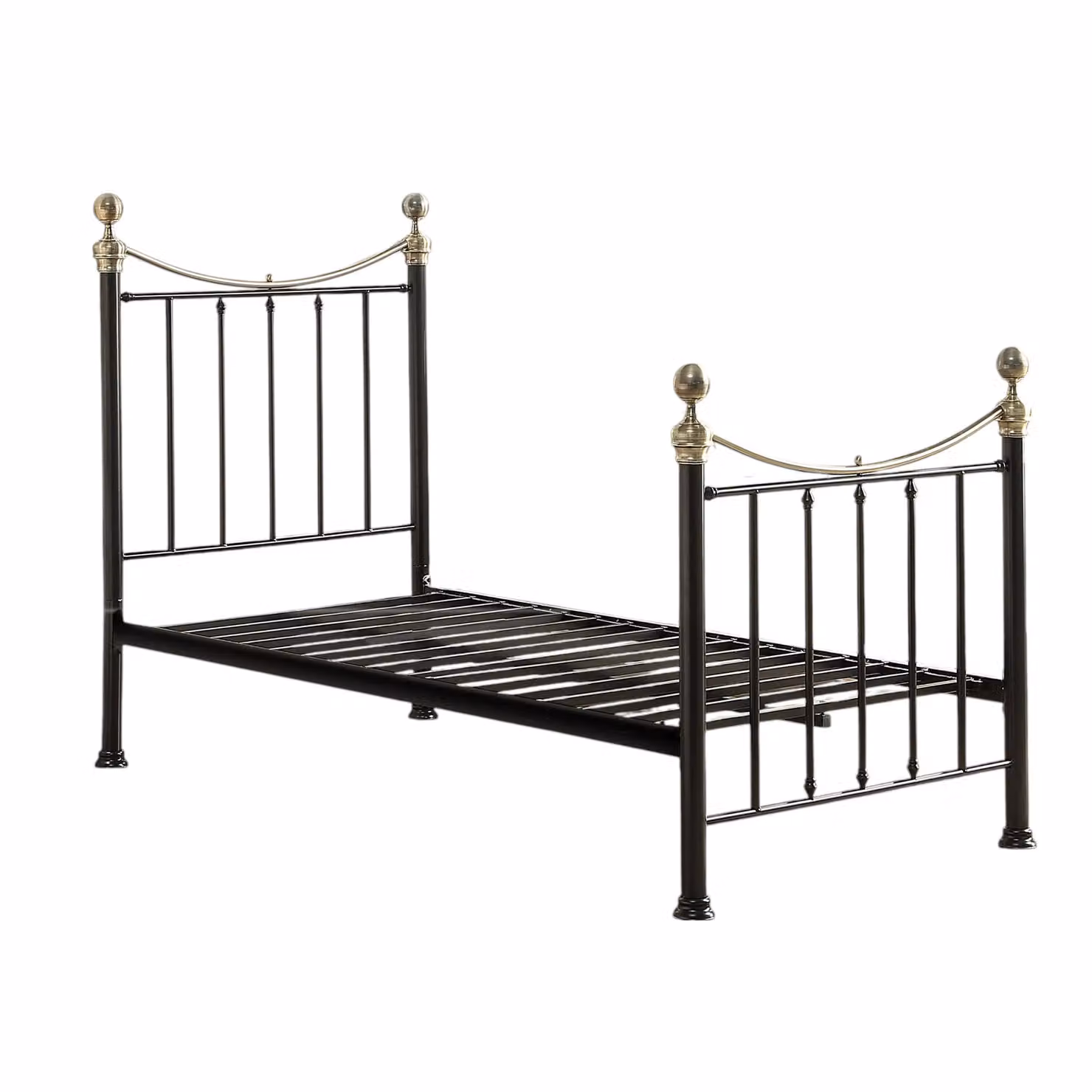 OAT Home Hampstead Traditional Single Metal Bed Frame with Guest Trundle in Black – 3