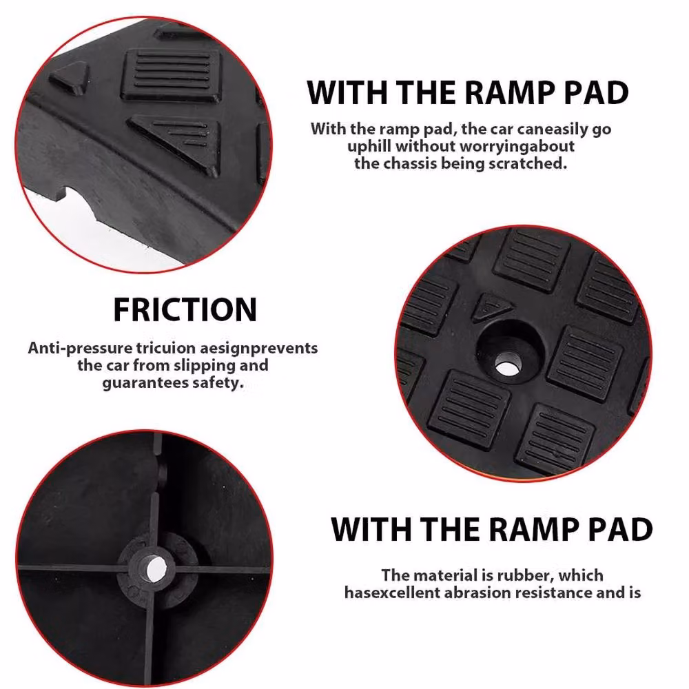 FLAVORA Heavy Duty Portable Kerb Ramps, 4 Pack, Black, W: 52 cm, L: 1000 cm – 5