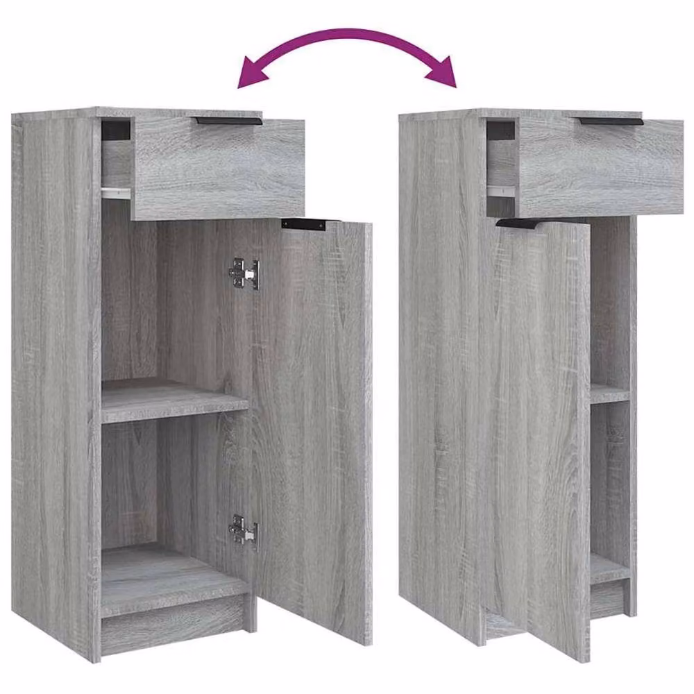 Berkfield Home Classic Bathroom Cabinet in Grey Sonoma, W/D/H: 32 x 34 x 90 cm – 3