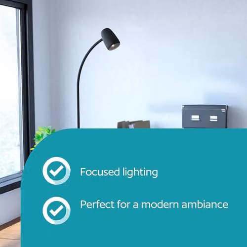 Eglo Carlo Modern Black Metal Arc Floor Lamp with Adjustable Spot for Living Room and Bedroom, Height: 170 cm – 2