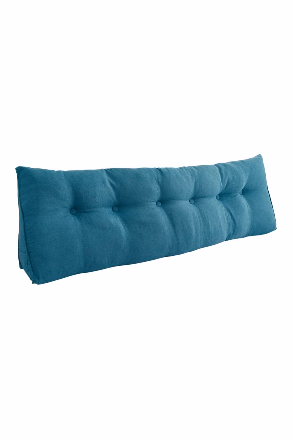 Living and Home Blue Washable Wedge Headboard Pillow with Storage Pocket – 5