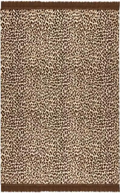 House of Hackney WILD CARD Wool Animal Print Rug in Butterscotch, Yellow and Brown