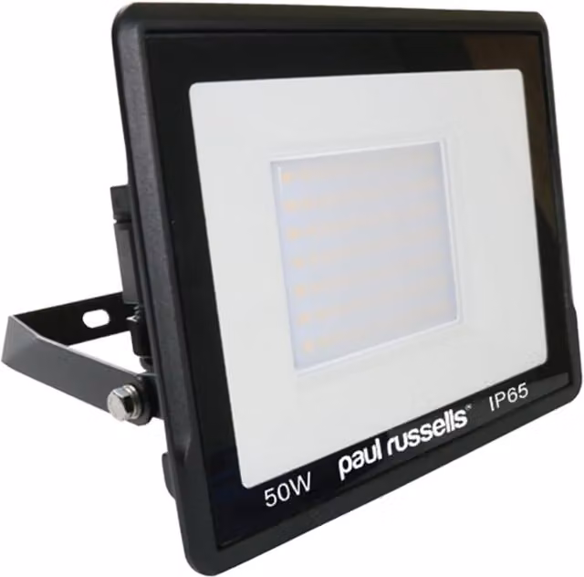 Paul Russells 50W LED Floodlight, 5000lm, 6500K Cool White, IP65, White