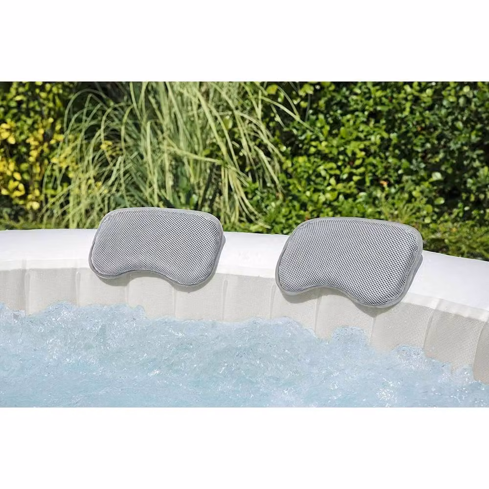 KORVIXA Set of 2 Grey Contoured Height Adjustable Neck and Head Support Pillows – 4