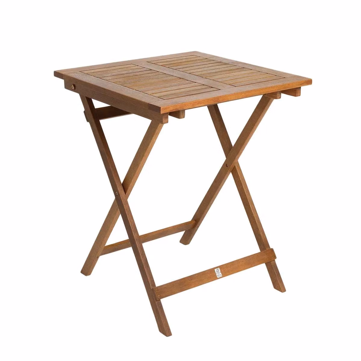 Charles Bentley Wooden Square Foldable Garden Table in Sand Brown – 3