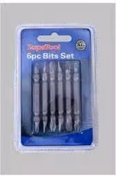 SupaTool Double Ended Screwdriver Bit Pack of 6 in Silver