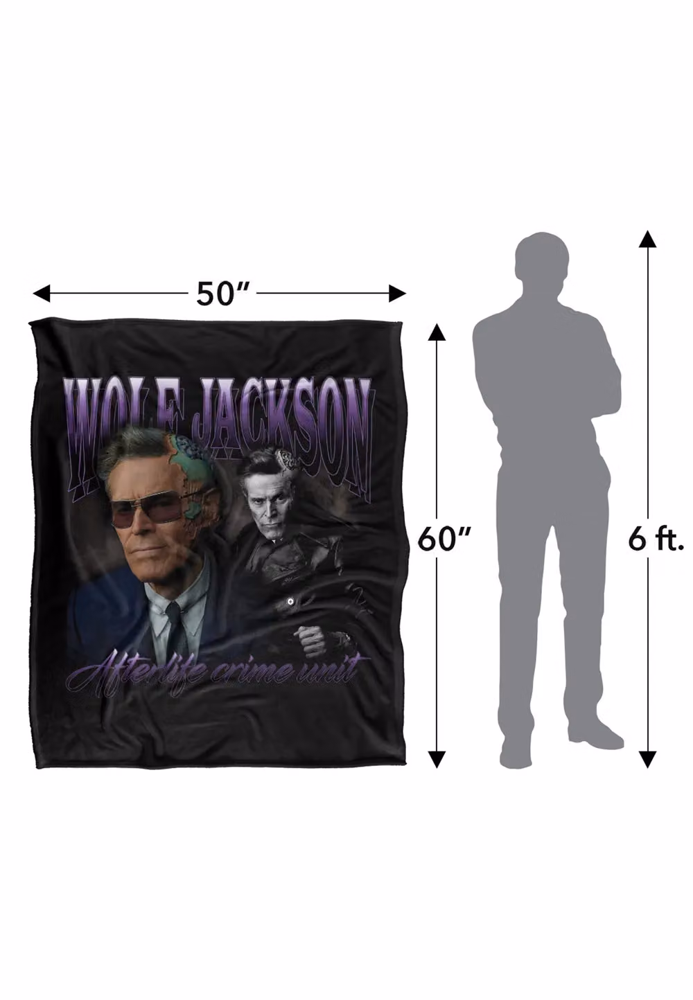 LOGOVISION Beetlejuice 2 Super Soft Fleece Throw Blanket, Multicolour and White, W: 152 cm, D: 127 cm – 8