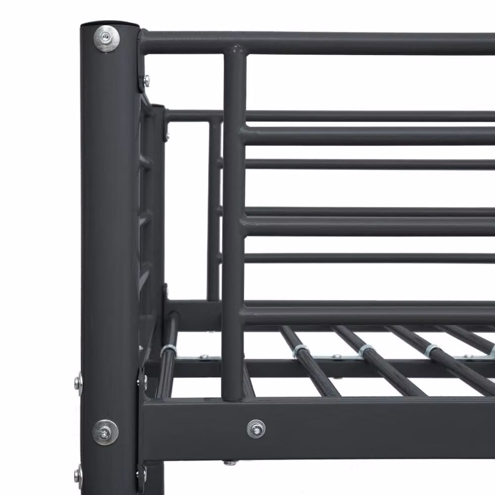 Berkfield Home Modern Black Metal Bunk Bed Frame for Children – 3
