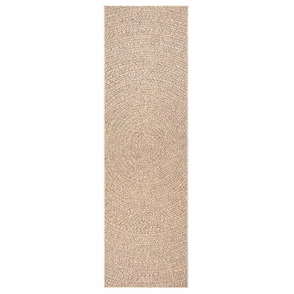 Berkfield Home ZIZUR Jute Look Indoor and Outdoor Rug, Beige, W: 80 cm, L: 250 cm