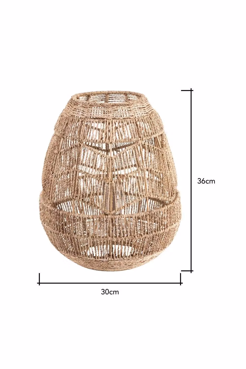 BHS Lighting Jute and Rattan Table Lamp in Beige and Brown – 2