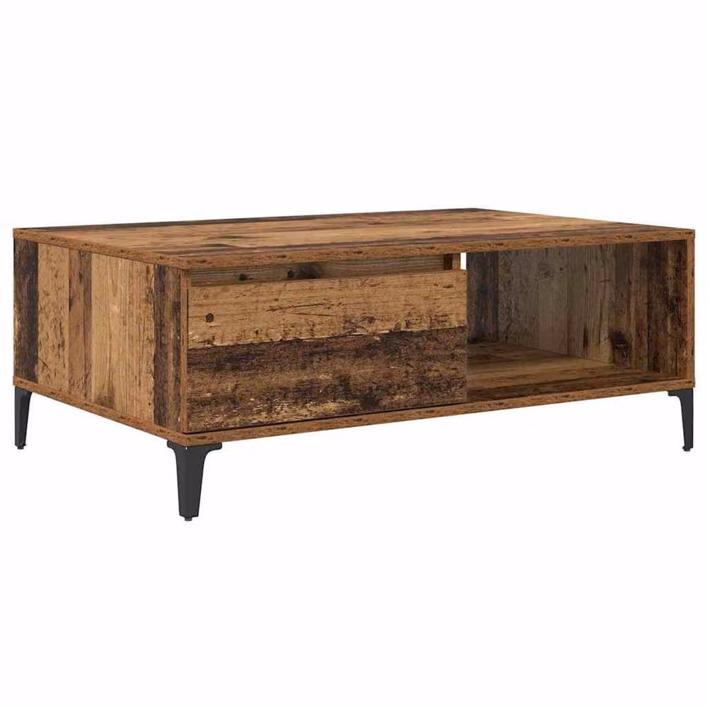 Berkfield Home Traditional Rectangular Coffee Table in Brown, W/D/H: 90 x 60 x 35 cm – 2