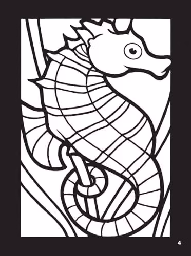 Dover Little Seashore Stained Glass Activity Book for Children – 4
