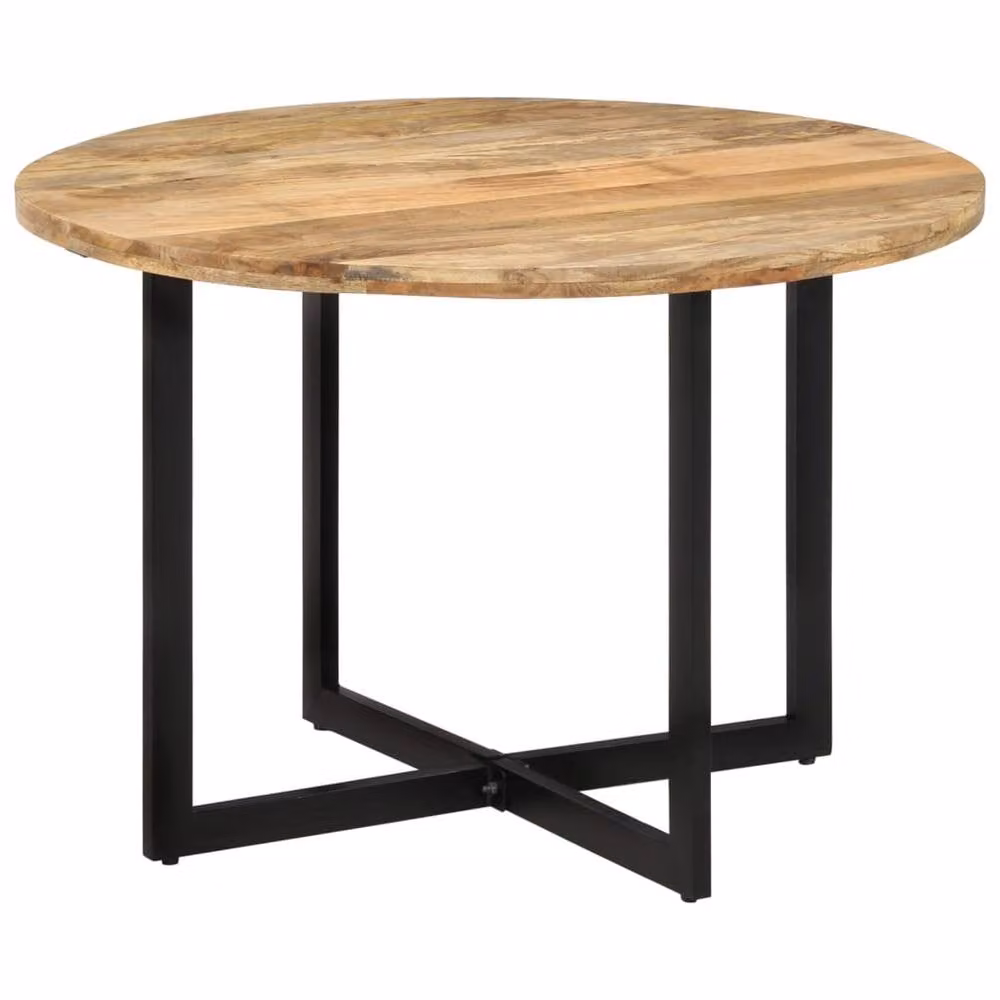 Berkfield Home Rectangular Mango Wood Dining Table in Brown, W: 110 cm, D: 75 cm – 2