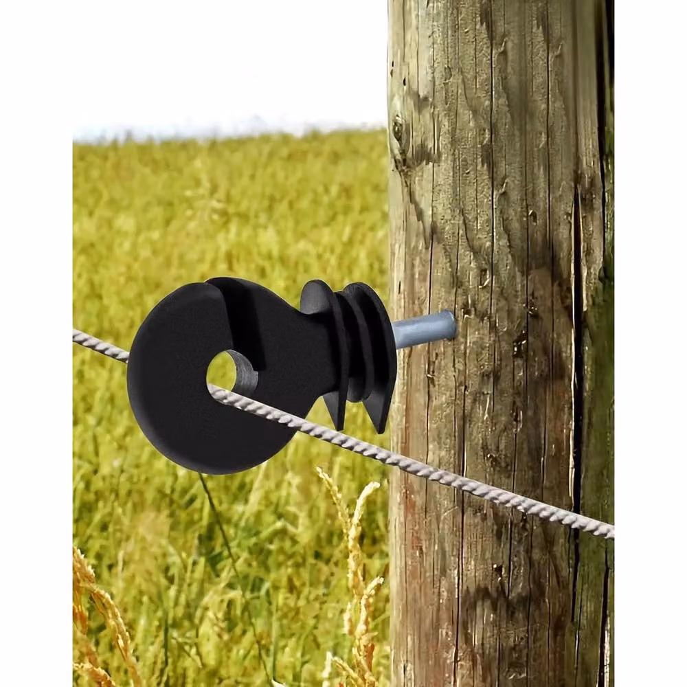 SPETLEK 300pcs Black Screw In Electric Fence Insulators for Wire and Tape – 4